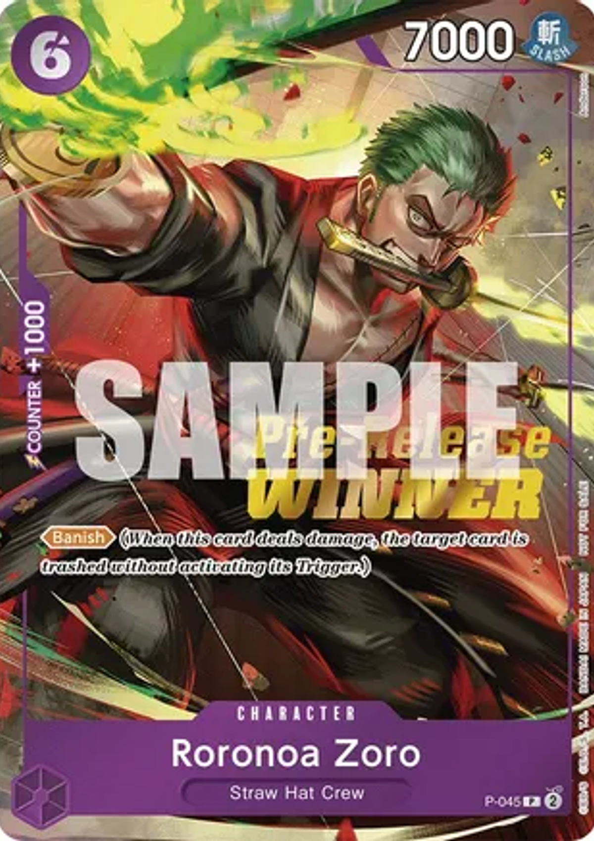 Roronoa Zoro (P-045) - Pre-Release-Winner