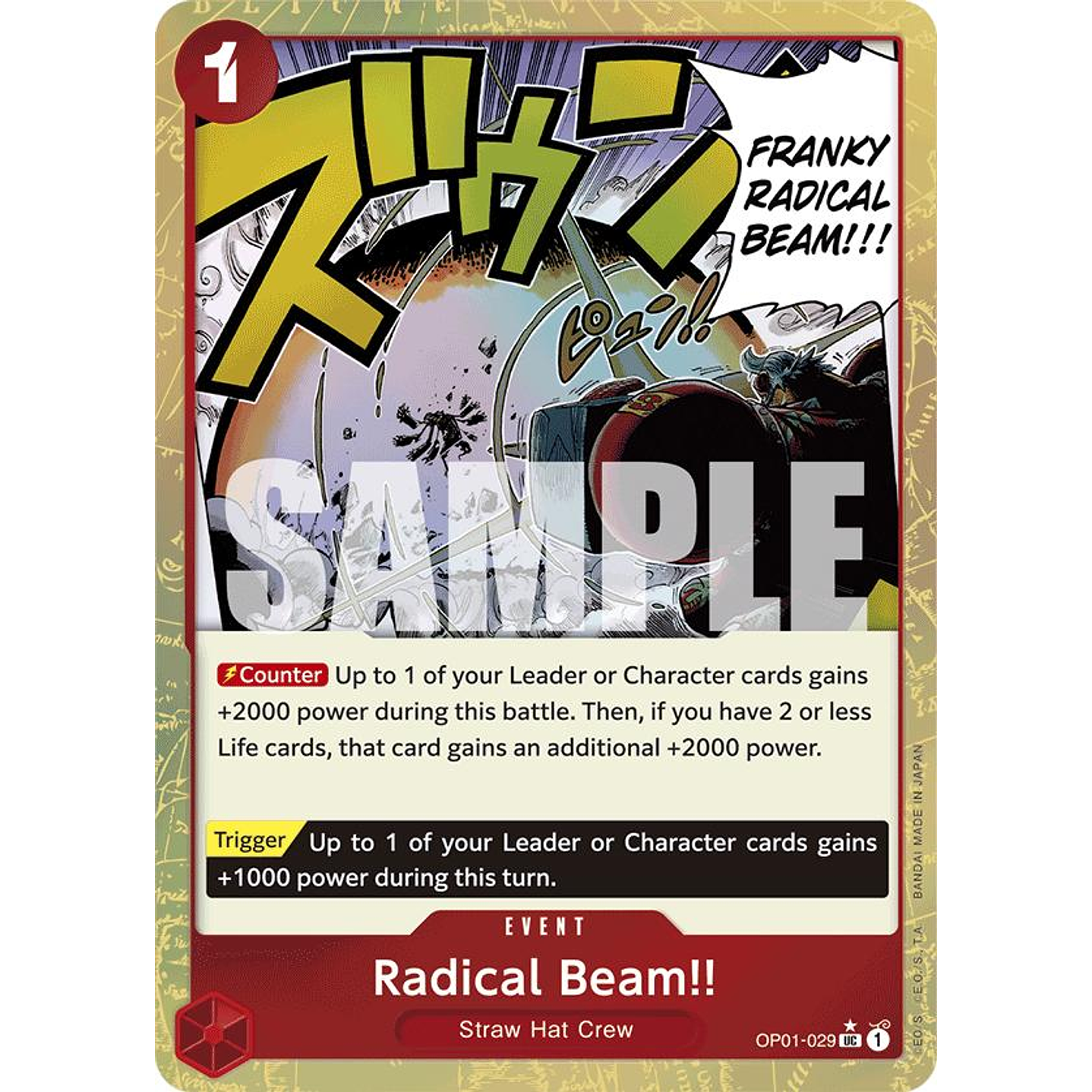 Radical Beam!! (OP01-029) - Textured-Foil