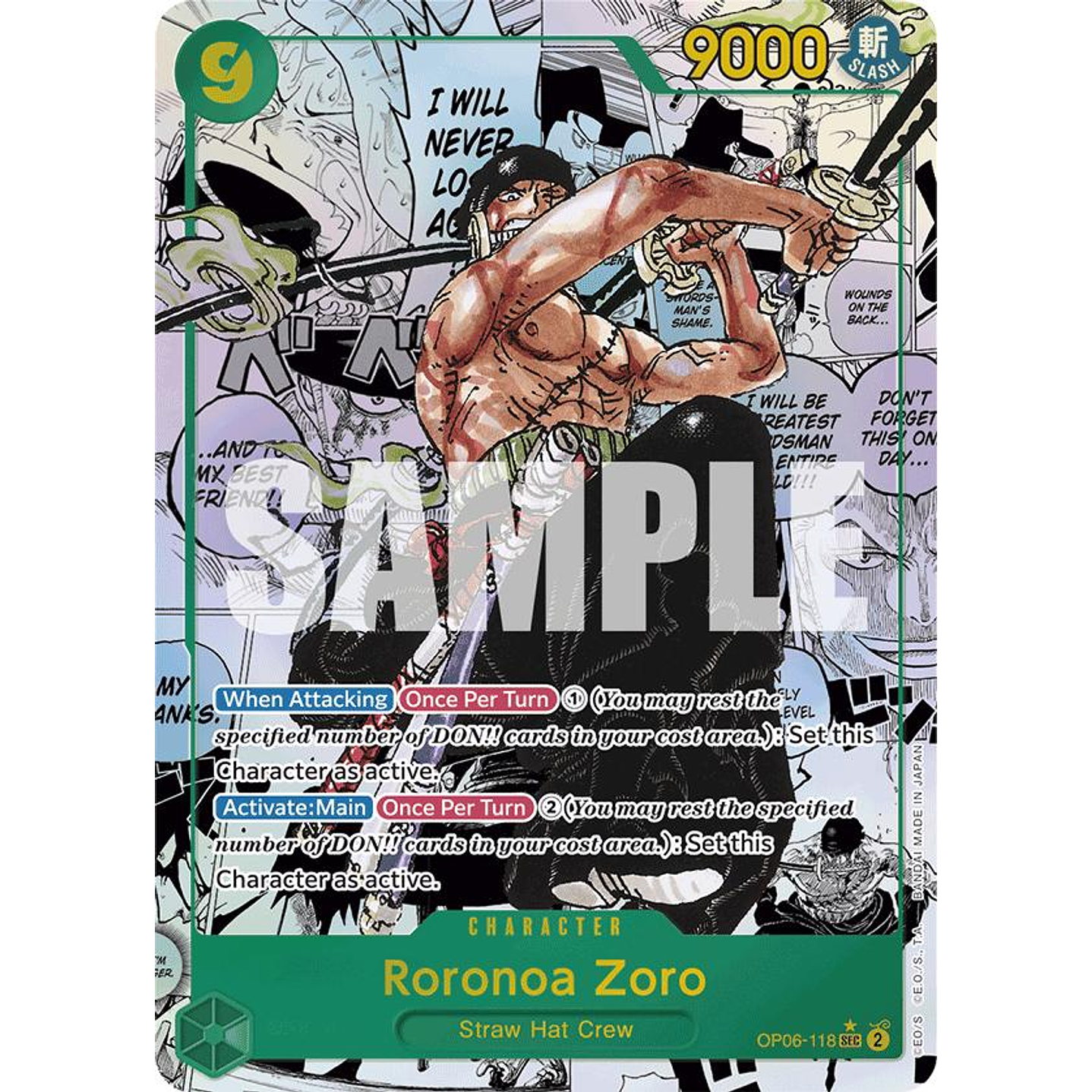 Roronoa Zoro (OP06-118) - Alternative-Art-Manga-PRB