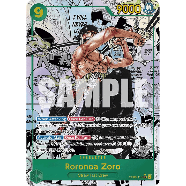 Roronoa Zoro (OP06-118) - Alternative-Art-Manga-PRB