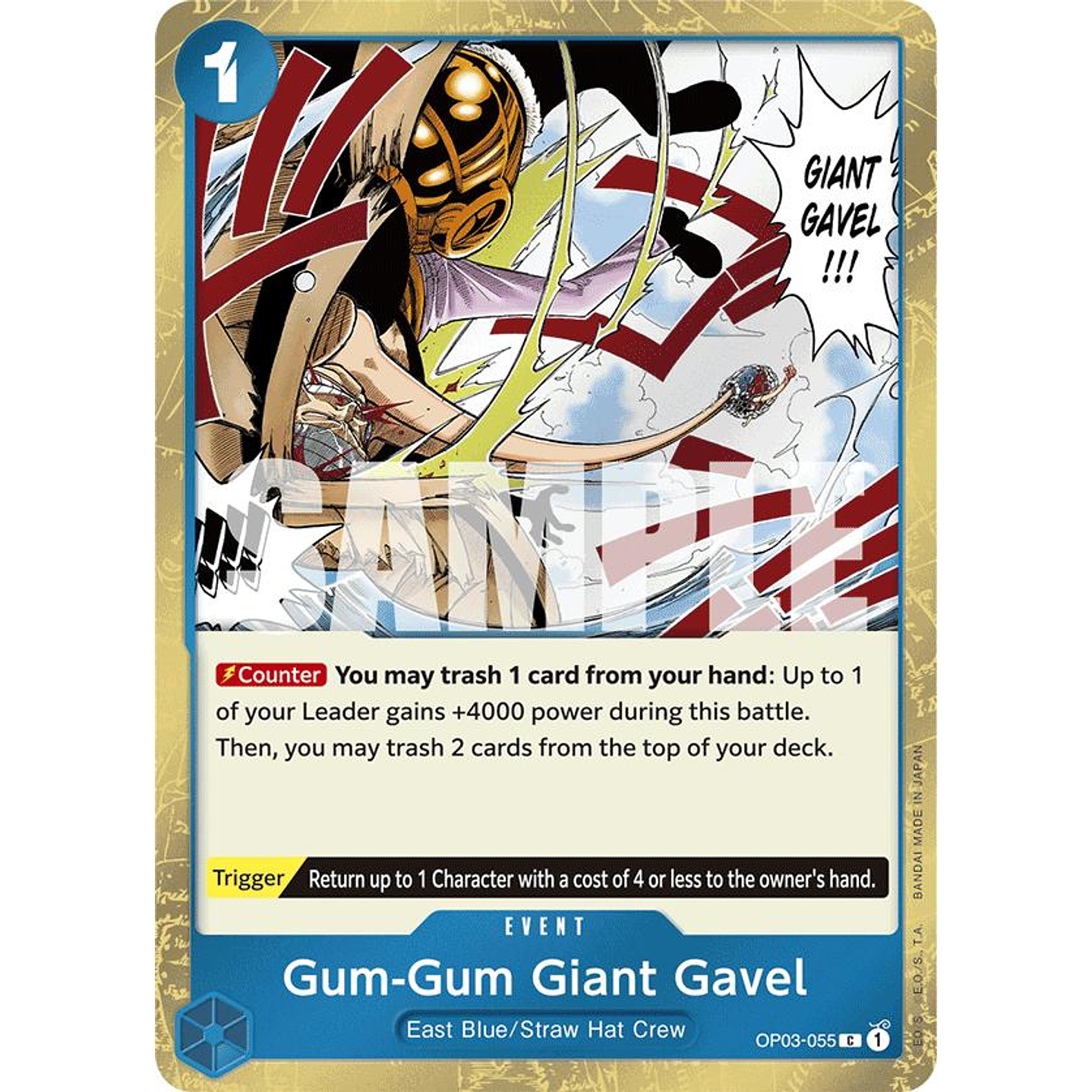 Gum-Gum Giant Gavel (OP03-055) - Jolly-Roger