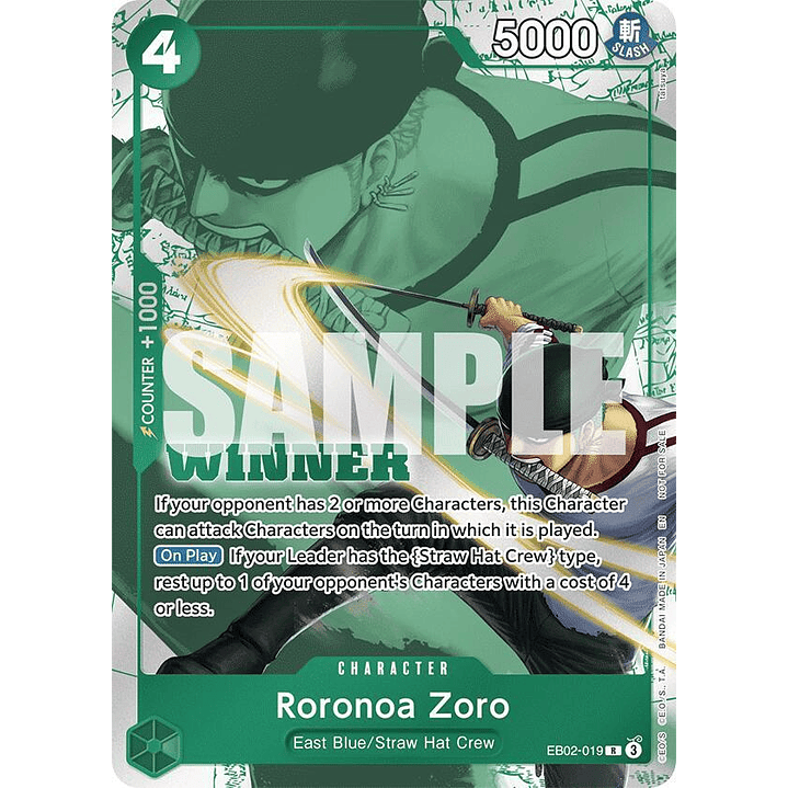 Roronoa Zoro (EB02-019) - Tournament-Pack-2025-Vol-3-Winner