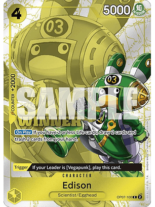 Edison (OP07-100) - Tournament-Pack-2024-Oct-Dec-Winner