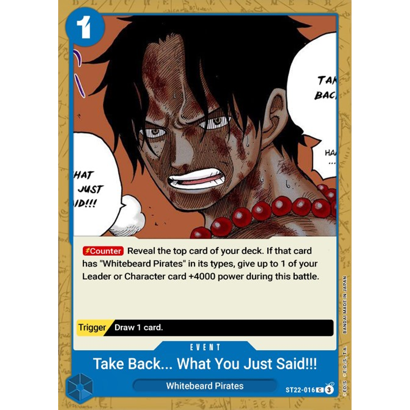 Take That Back!! Take Back What You Said!! (ST22-016)