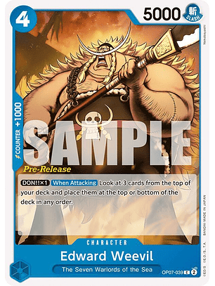 Edward Weevil (OP07-039) - Pre-Release