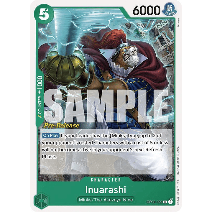 Inuarashi (OP08-022) - Pre-Release