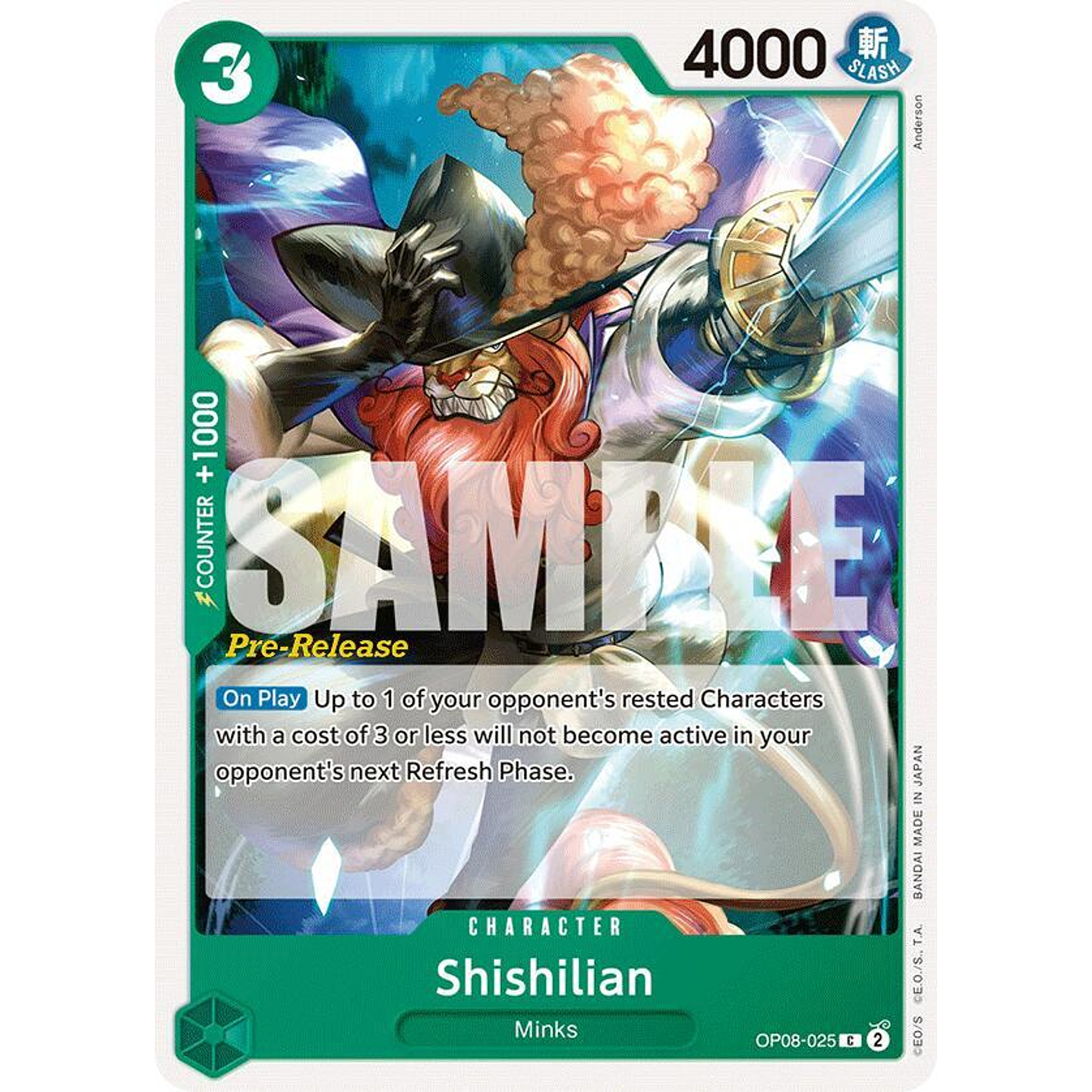 Shishilian (OP08-025) - Pre-Release