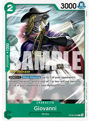 Giovanni (OP08-026) - Pre-Release