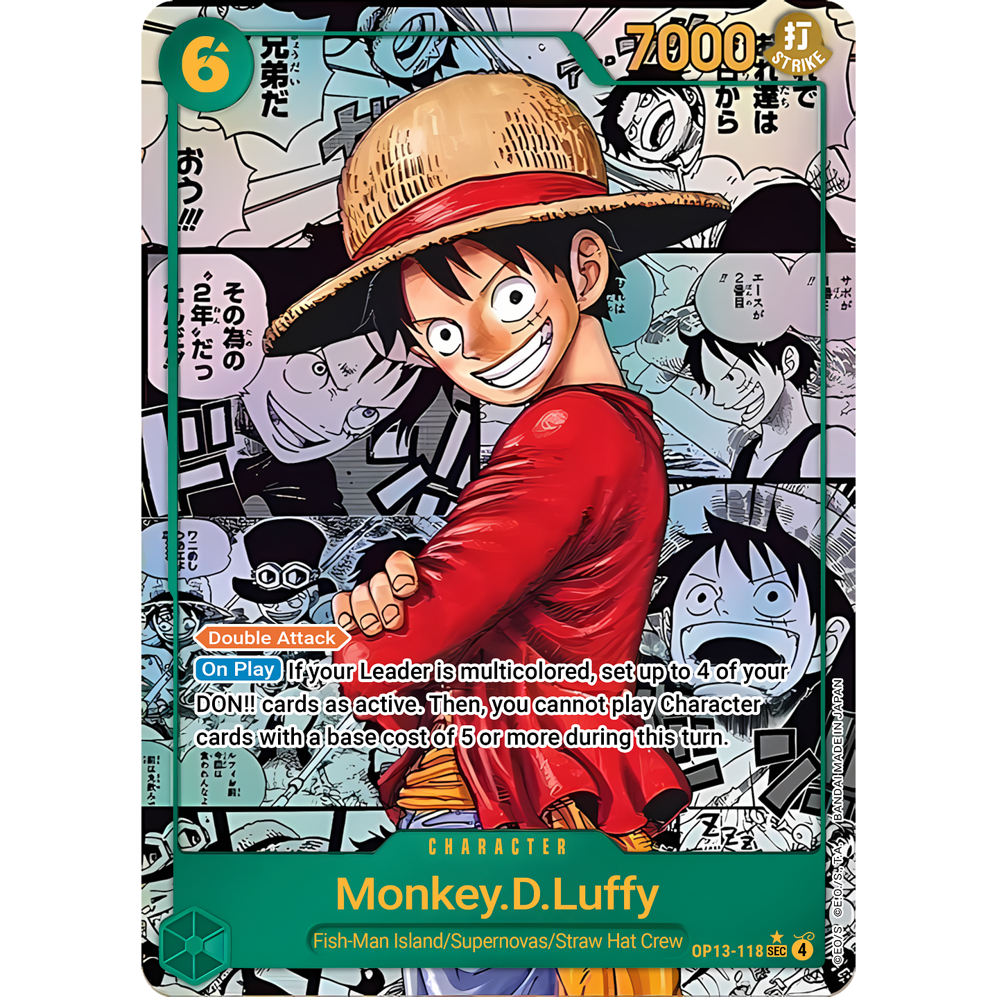 Monkey.D.Luffy (OP13-118) - Alternative-Art-Manga