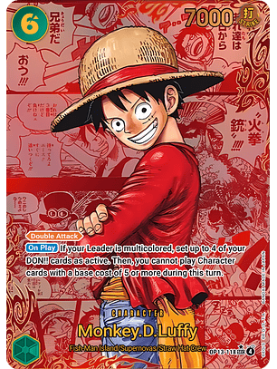 Monkey.D.Luffy (OP13-118) - Alternative-Art-Manga-Red