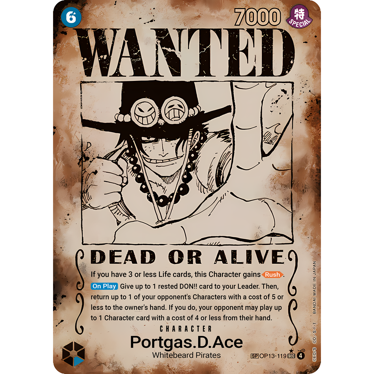 Portgas.D.Ace (OP13-119) - Wanted-Poster