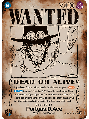 Portgas.D.Ace (OP13-119) - Wanted-Poster