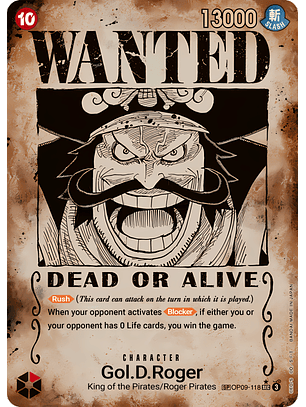 Gol.D.Roger (OP09-118) - Wanted-Poster