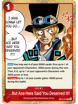 But Ace Here Said You Deserved It!! (OP13-019)