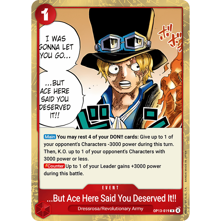 But Ace Here Said You Deserved It!! (OP13-019)