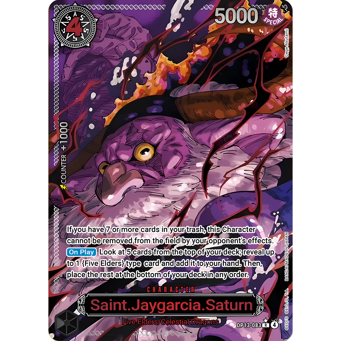 St. Jaygarcia Saturn (OP13-083) - Alternative-Art-Red