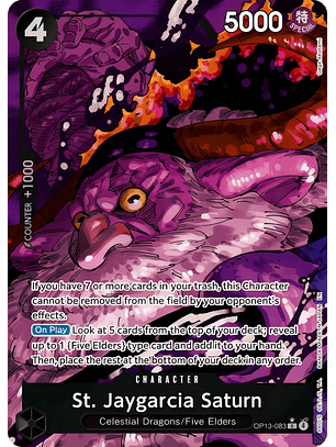 St. Jaygarcia Saturn (OP13-083) - Alternative-Art