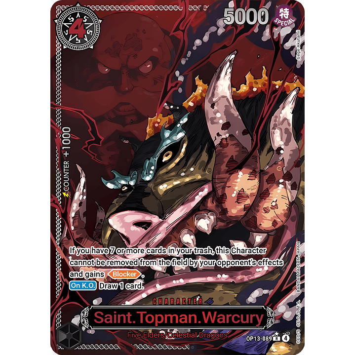 St. Topman Warcury (OP13-089) - Alternative-Art-Red