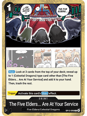 The Five Elders Are at Your Service!!! (OP13-096)