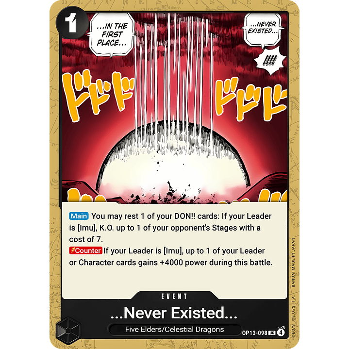 Never Existed... in the First Place... (OP13-098)