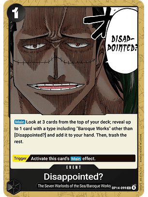 Disappointed? (OP14-099)