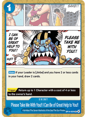 Please Take Me with You!! I Can Be of Great Help to You!! (OP14-059)