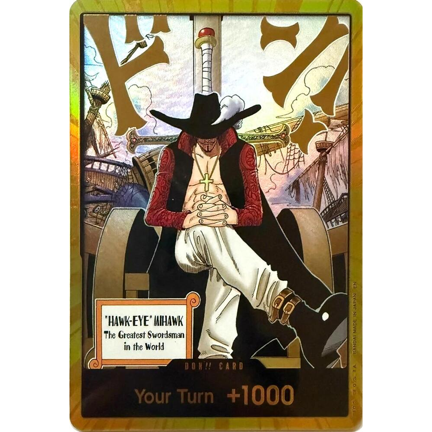 Don!! Card (OP14-Mihawk) - Gold