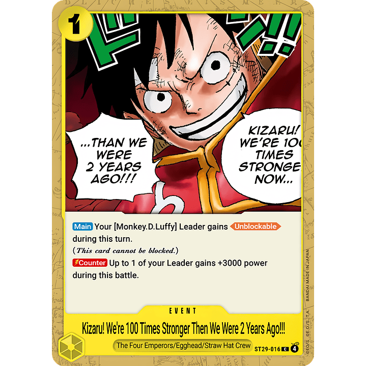 Kizaru!! Compared to Two Years Ago We're a Hundred Times Stronger Now!! (ST29-016)