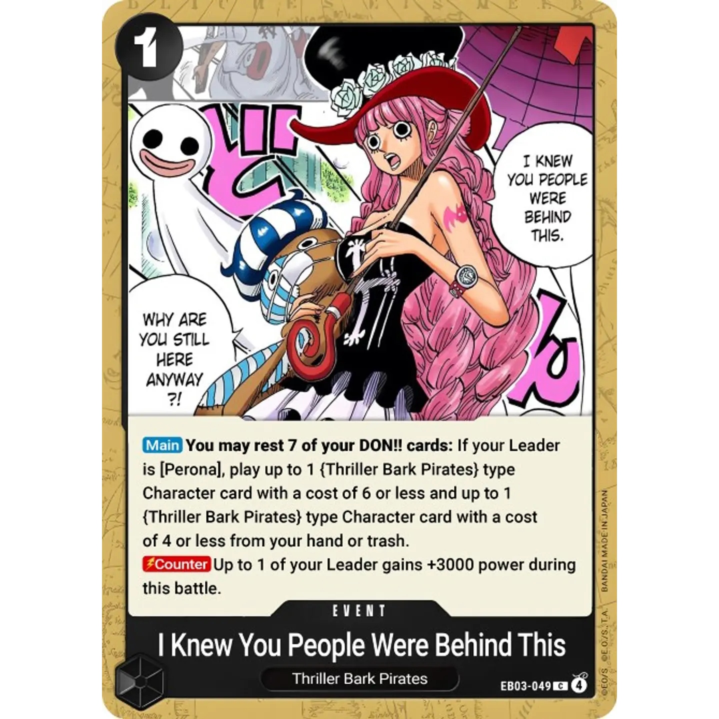 I Knew You People Were Behind This. (EB03-049)