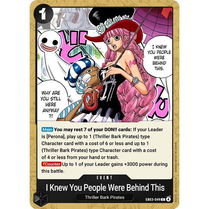 I Knew You People Were Behind This. (EB03-049)