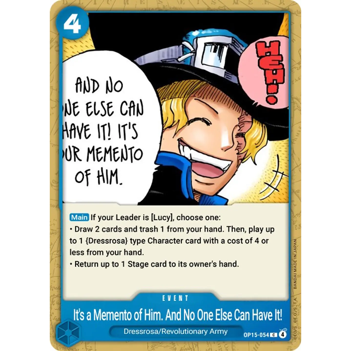 And No One Else Can Have It! It's Our Memento of Him (OP15-054)
