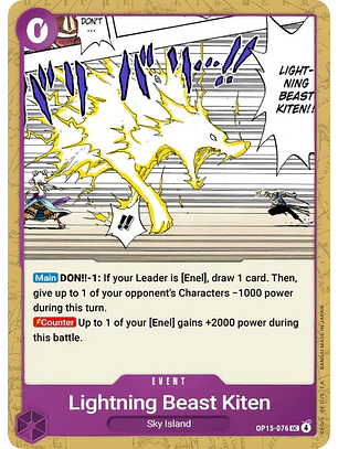 Lightning Beast Kiten (OP15-076)