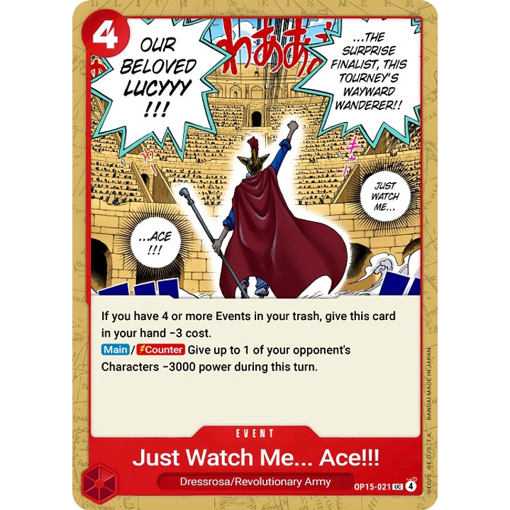 Just Watch Me, Ace!!! (OP15-021)