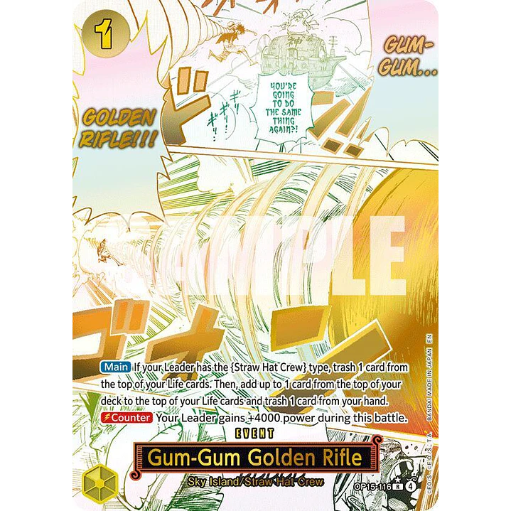 Gum-Gum Golden Rifle (OP15-116) - Alternative-Art