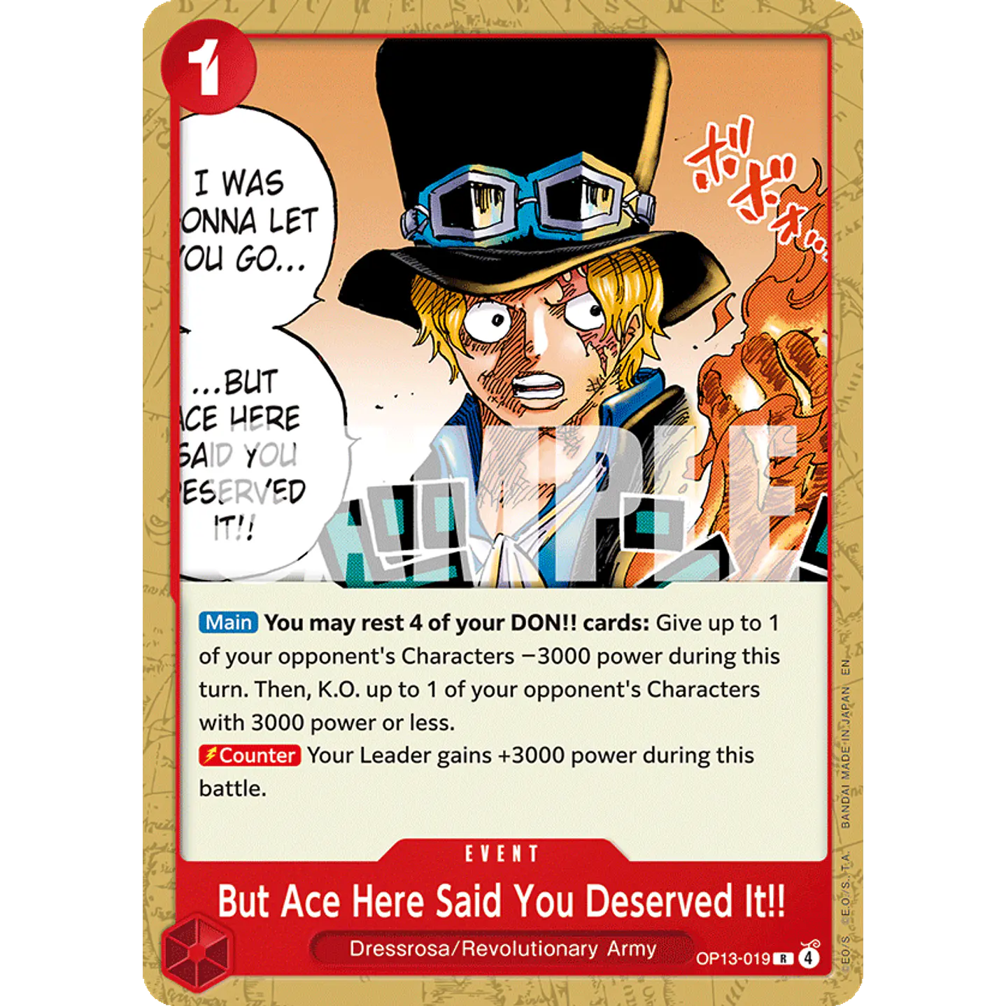 But Ace Here Said You Deserved It!! (OP13-019) - ST35