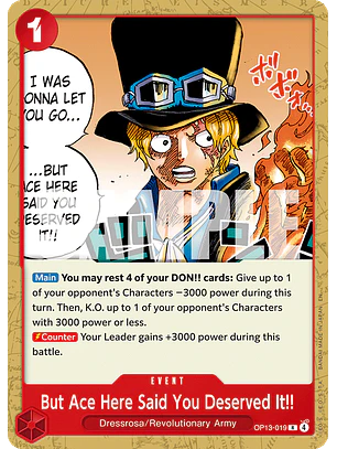 But Ace Here Said You Deserved It!! (OP13-019) - ST35