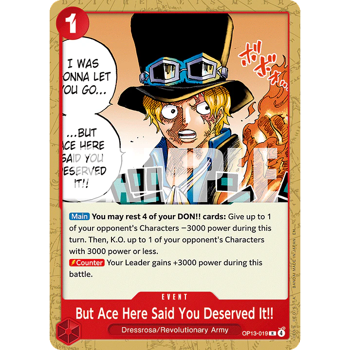 But Ace Here Said You Deserved It!! (OP13-019) - ST35