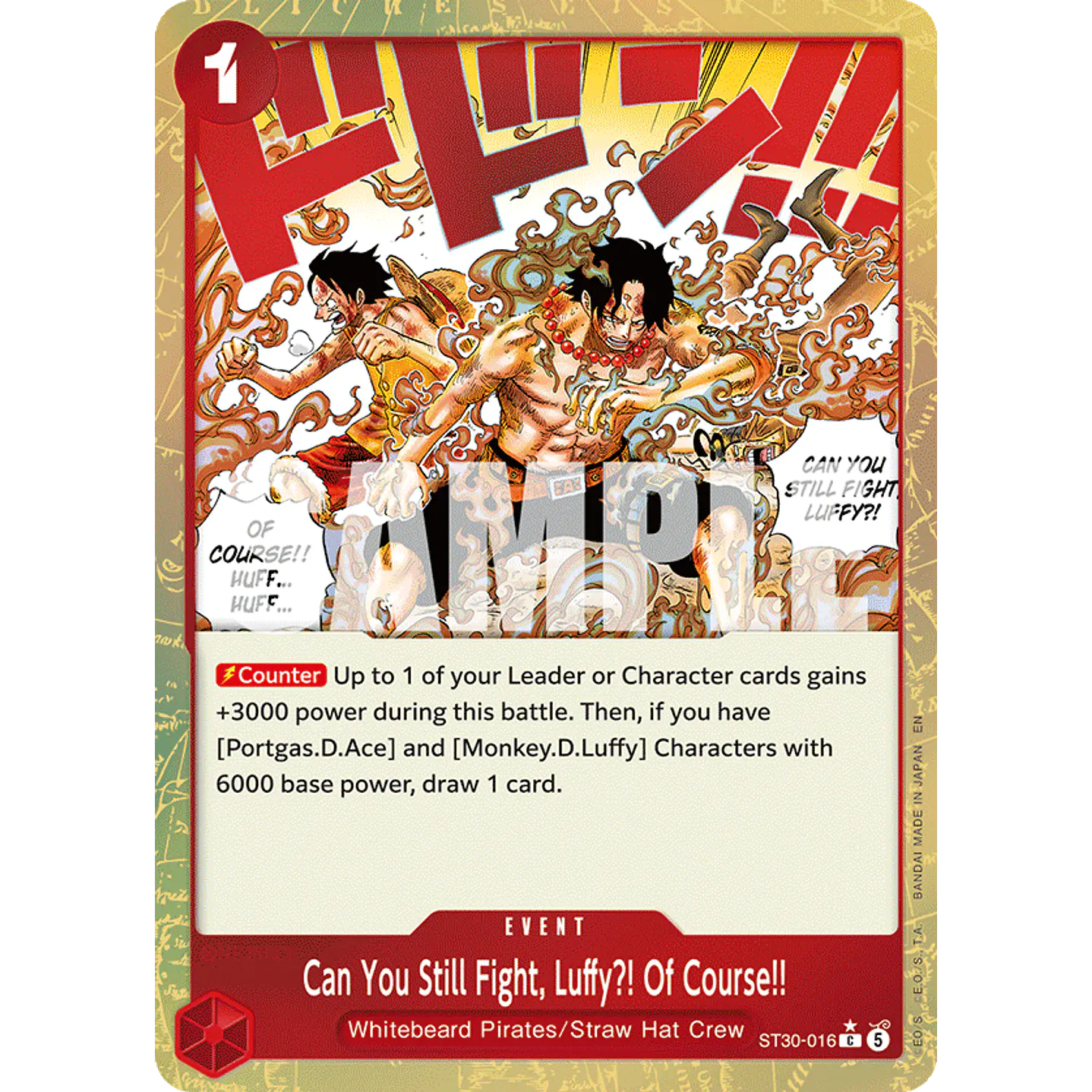 Can You Still Fight, Luffy?! Of Course!! (ST30-016) - Alternative-Art