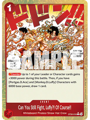 Can You Still Fight, Luffy?! Of Course!! (ST30-016) - Alternative-Art