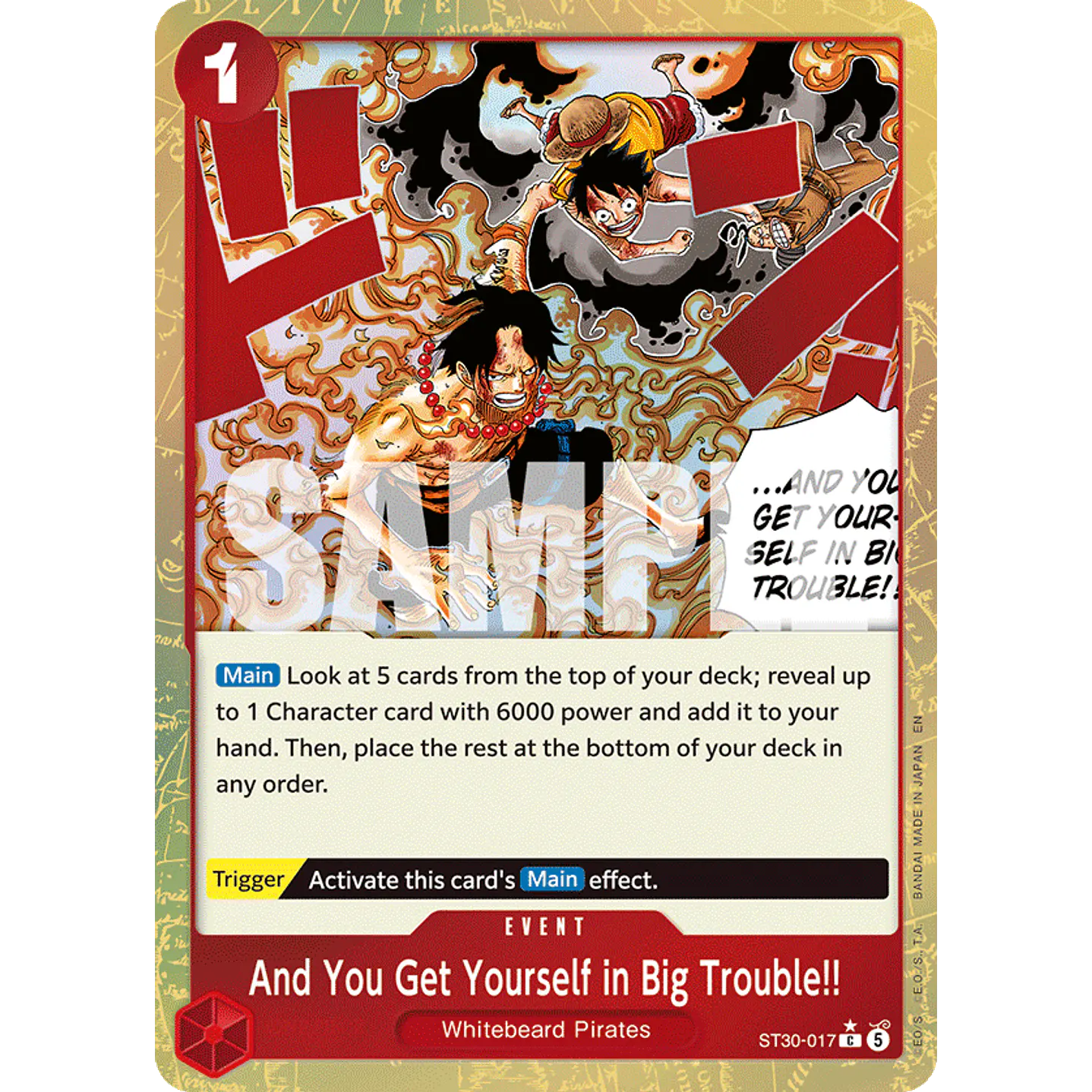 And You Get Yourself in Big Trouble!! (ST30-017) - Alternative-Art