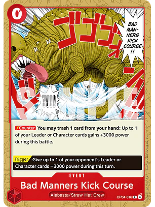 Bad Manners Kick Course (OP04-016) - ST31
