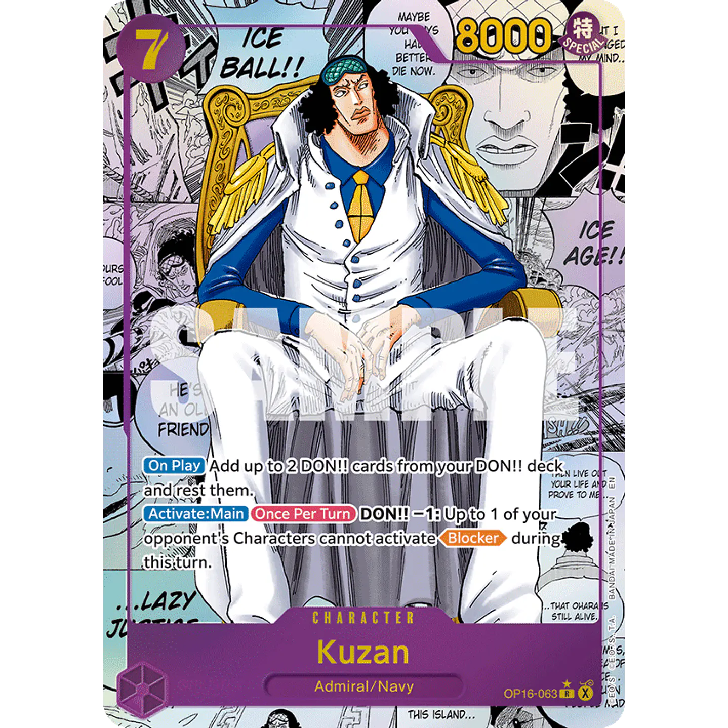 Kuzan (OP16-063) - Alternative-Art-Manga