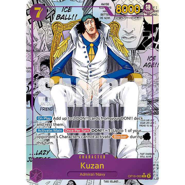 Kuzan (OP16-063) - Alternative-Art-Manga