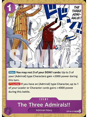 The Three Admirals!! (OP16-076)