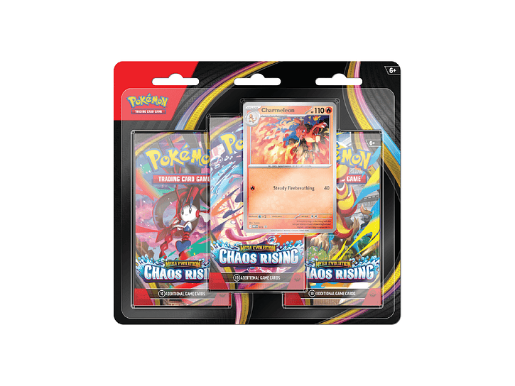 Pokemon TCG Mega Evolution - Chaos Rising - 3-Pack Blister Inglés 1