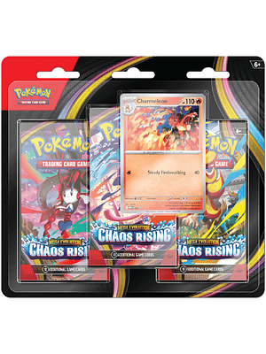 Pokemon TCG Mega Evolution - Chaos Rising - 3-Pack Blister Inglés