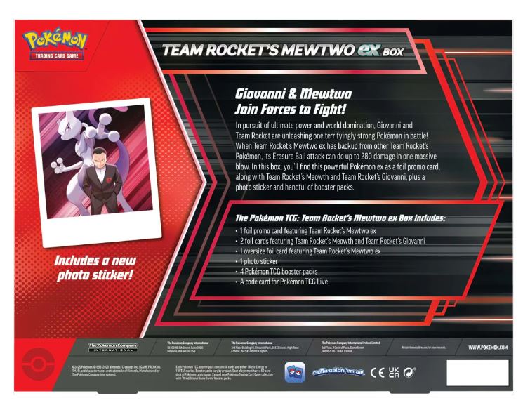 Pokemon TCG Team Rocket's Mewtwo ex Box 2
