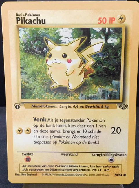 Pikachu Holandes primera edicion fosil Holandes