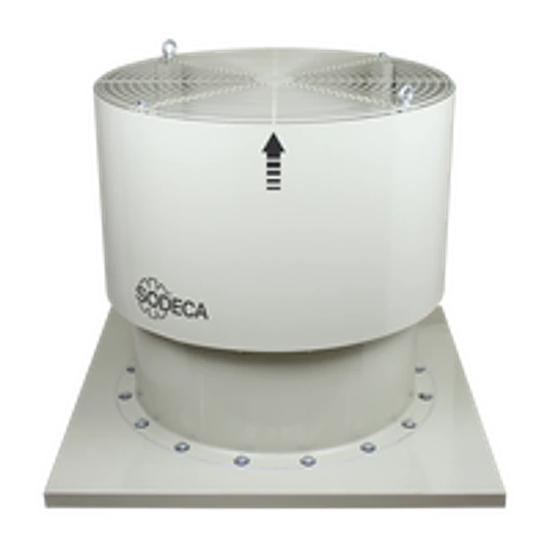 EXTRACTOR HELICOIDAL DE CUBIERTA CON SALIDA DE AIRE VERTICAL HTMV