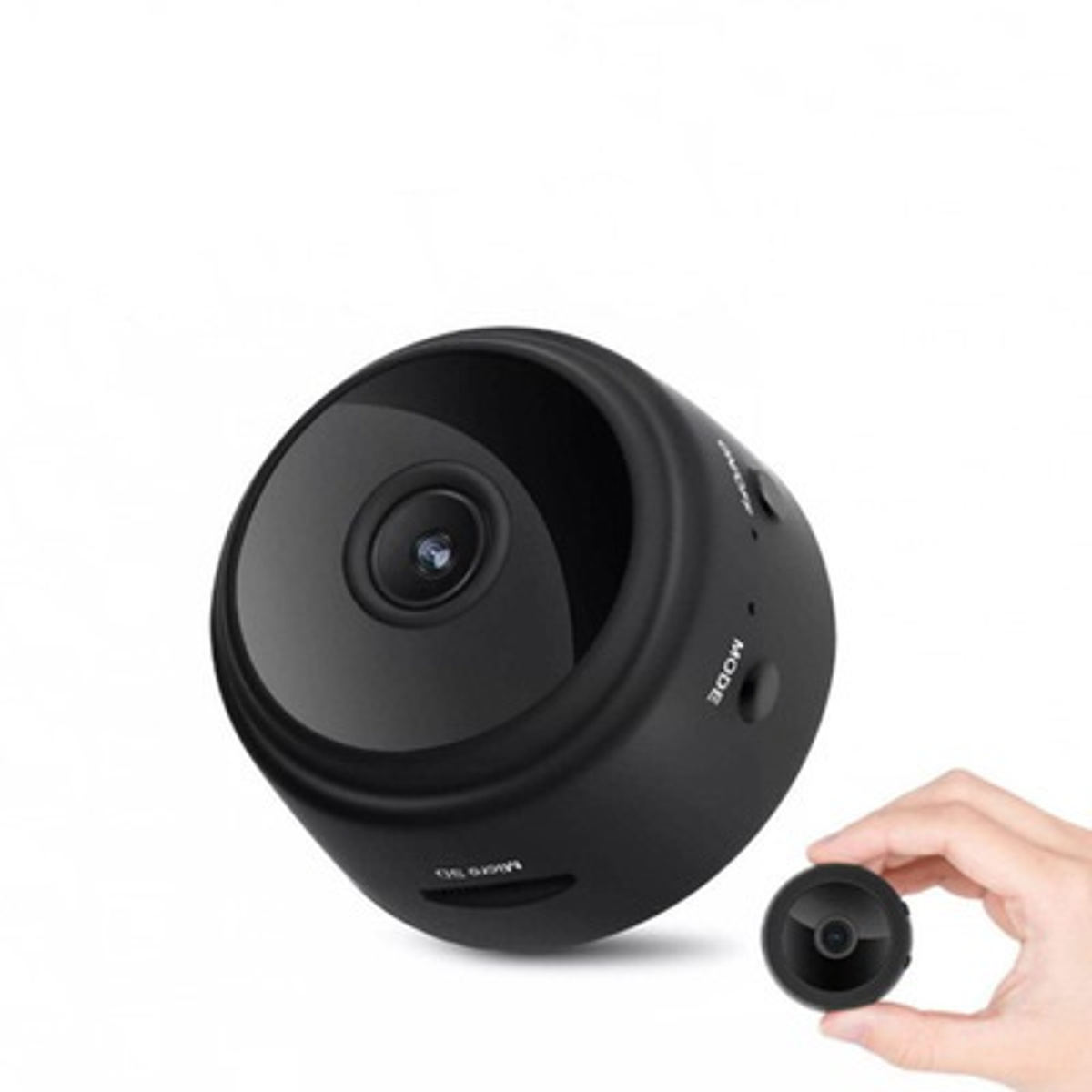 Mini cámara redonda wifi con visión nocturna y resolución hd 1080p